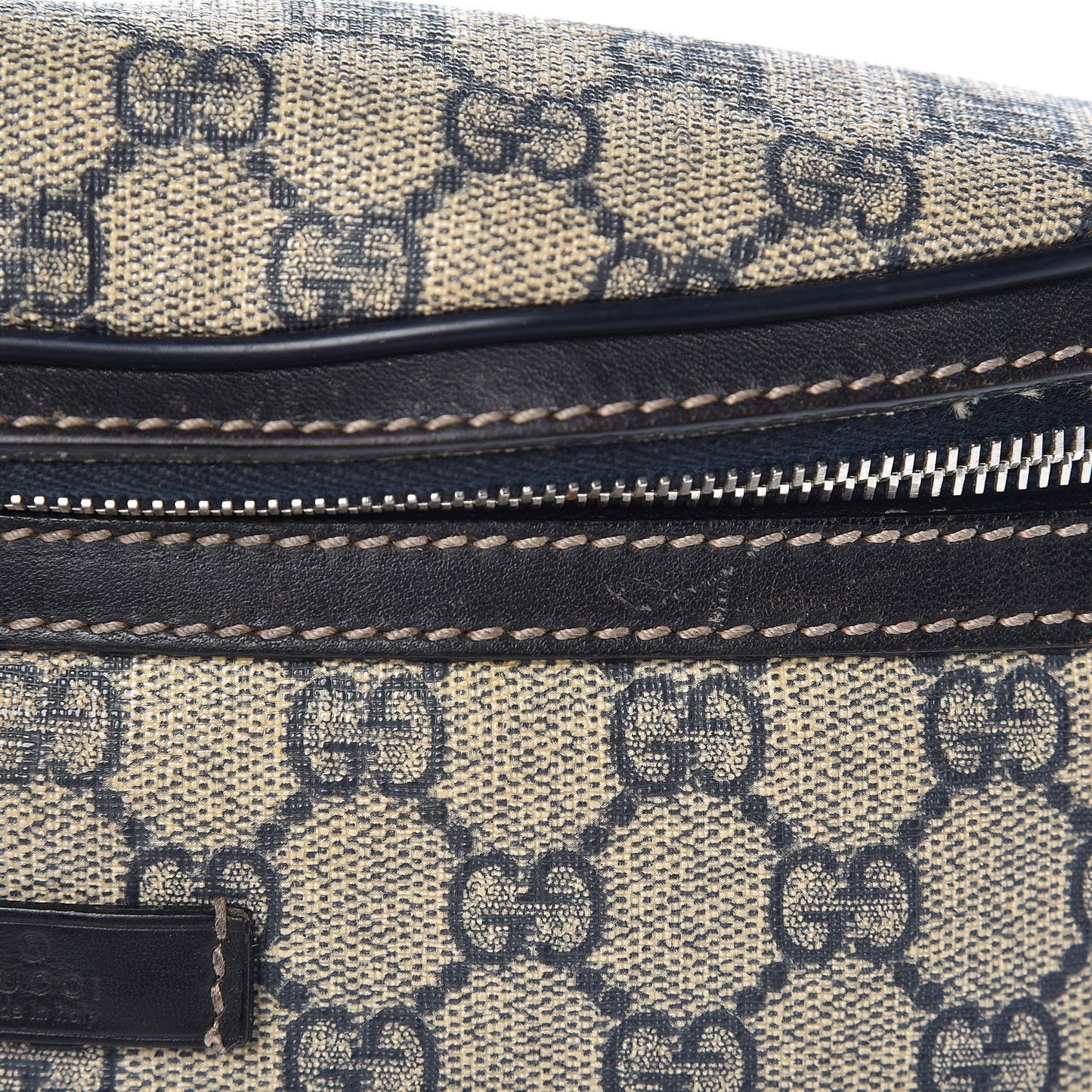 GG Supreme Monogram Belt Bag Navy