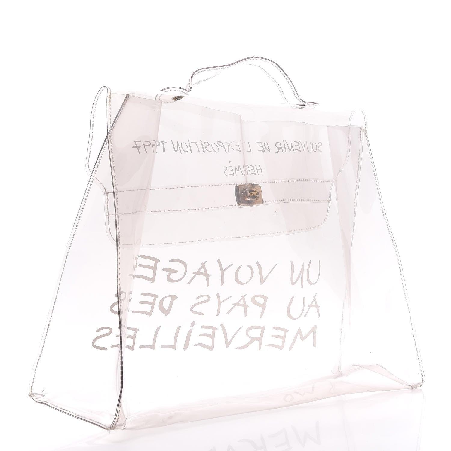 Hermes Vinyl Souvenir De L'Exposition Kelly Transparent 4 of 10