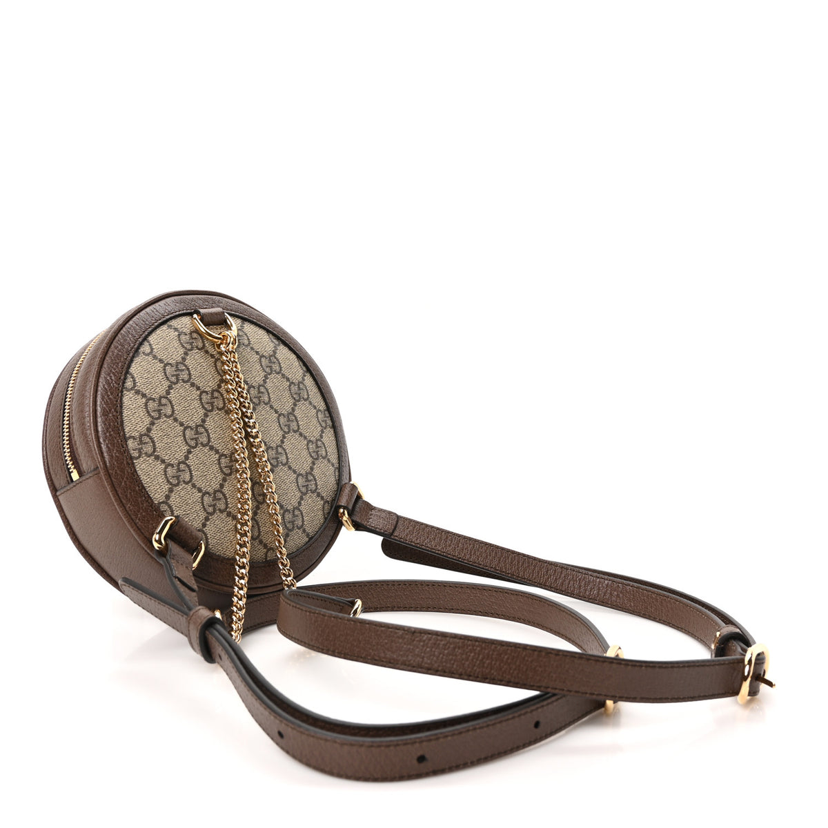 Gucci GG Supreme Monogram Web Mini Ophidia Round Backpack  display picture 3