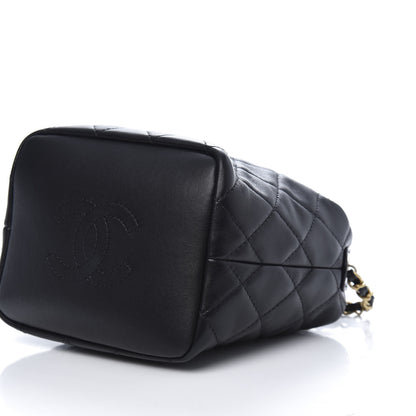 Chanel Lambskin Quilted Small Perfect Meeting Hobo Black 7 of 14