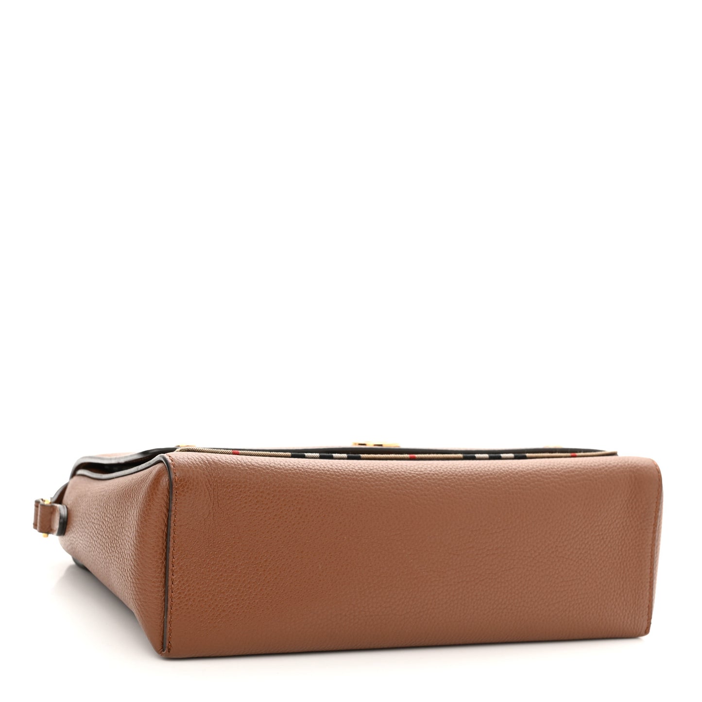 Calfskin Vintage Check Note Crossbody Bag Malt Brown