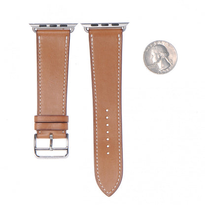 Hermes Barenia 42mm Apple Watch Single Tour Band Fauve 2 of 8