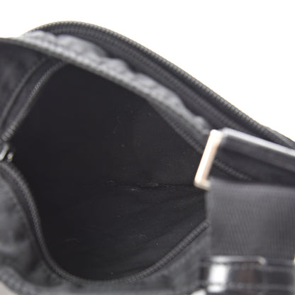 Prada Nylon Small Flat Messenger Bag Black 4 of 13