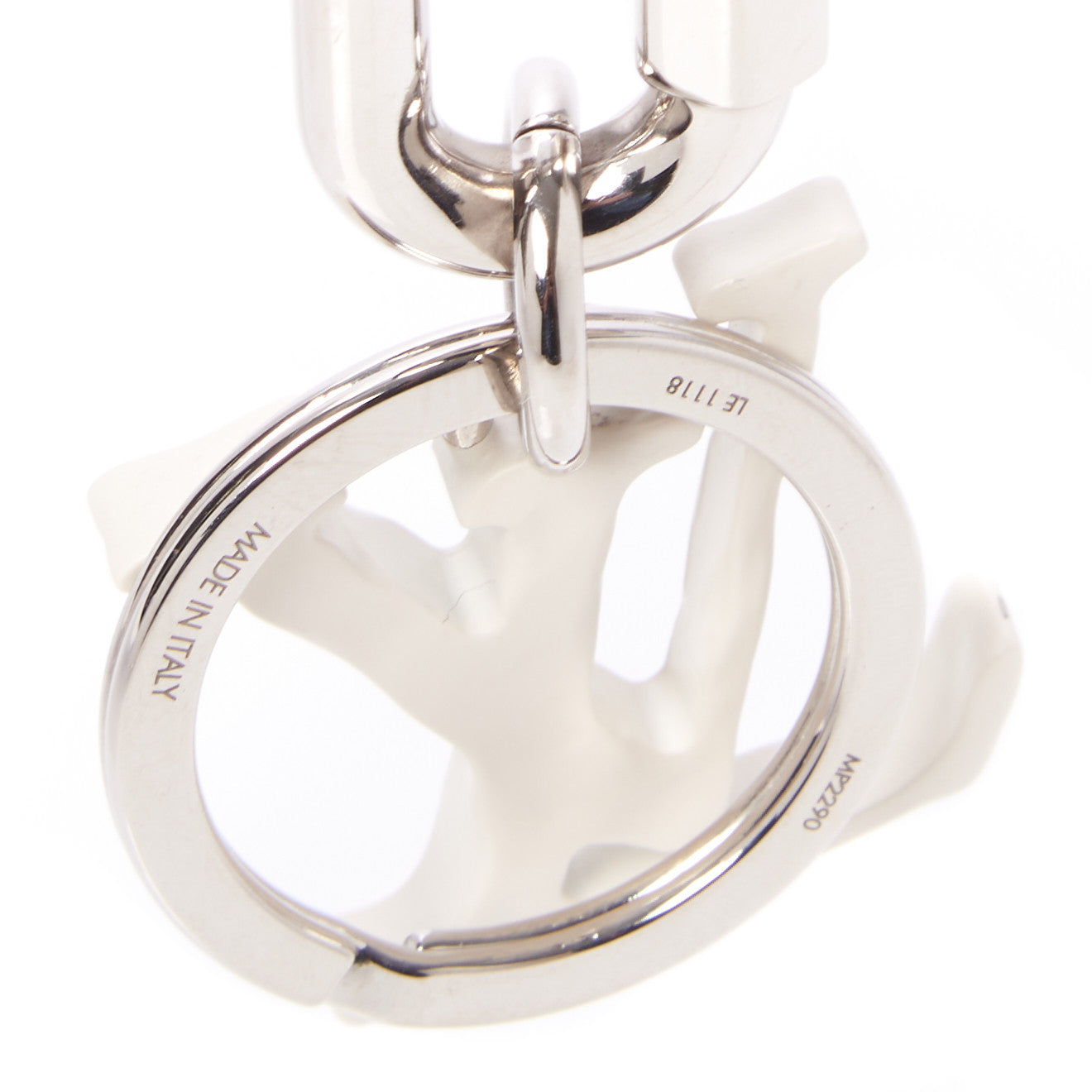 Louis Vuitton LV Sharp Bag Charm Key Holder Silver 3 of 3