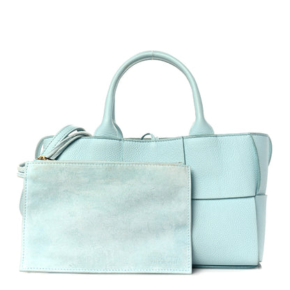 Bottega Veneta Grained Calfskin Maxi Intrecciato Mini Arco Tote Pale Blue 1 of 10