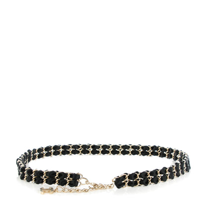 Chanel Satin Chain CC Belt Black Gold 1 of 5