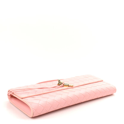 Bottega Veneta Nappa Intrecciato Long Andiamo Top Handle Clutch Rose 4 of 7