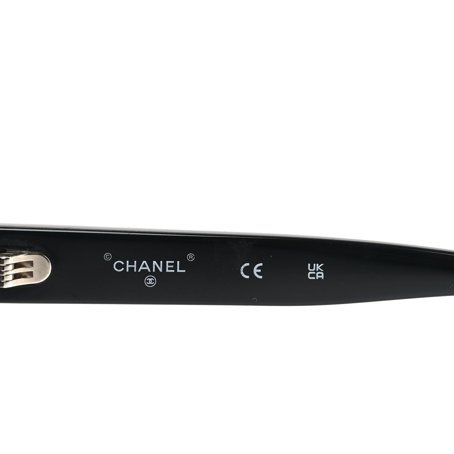 Acetate Calfskin Chain Rectangle Sunglasses 71626 Black