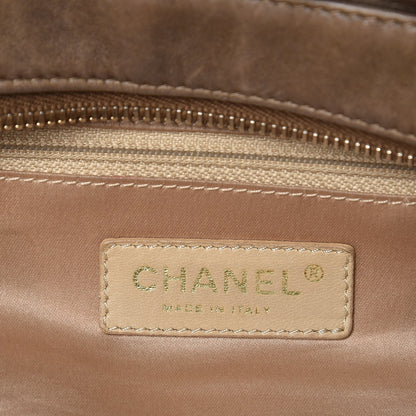 Chanel Lambskin Bubble Quilt Bowler Dark Beige 5 of 8