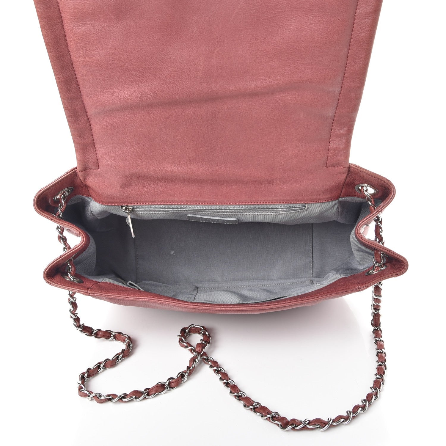 Chanel Calfskin Coco Bengal Accordion Flap Dark Pink 5 of 11