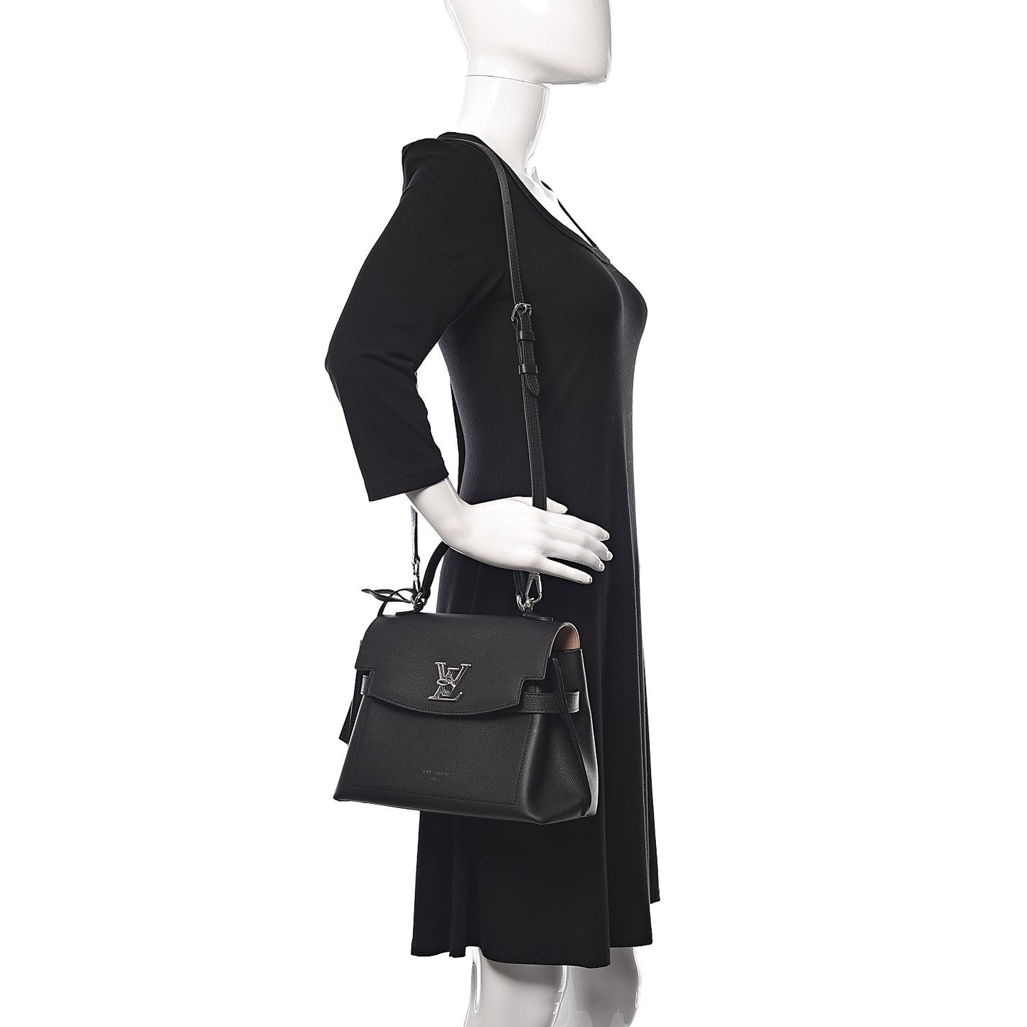 Calfskin Lockme Ever BB Black