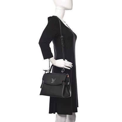 Louis Vuitton Calfskin Lockme Ever BB Black 2 of 12