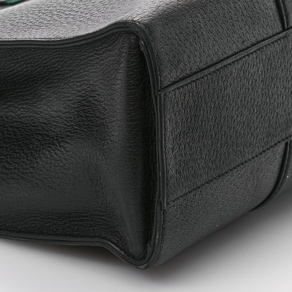 Gucci Grained Calfskin Web Top Handle Tote Black 9 of 14