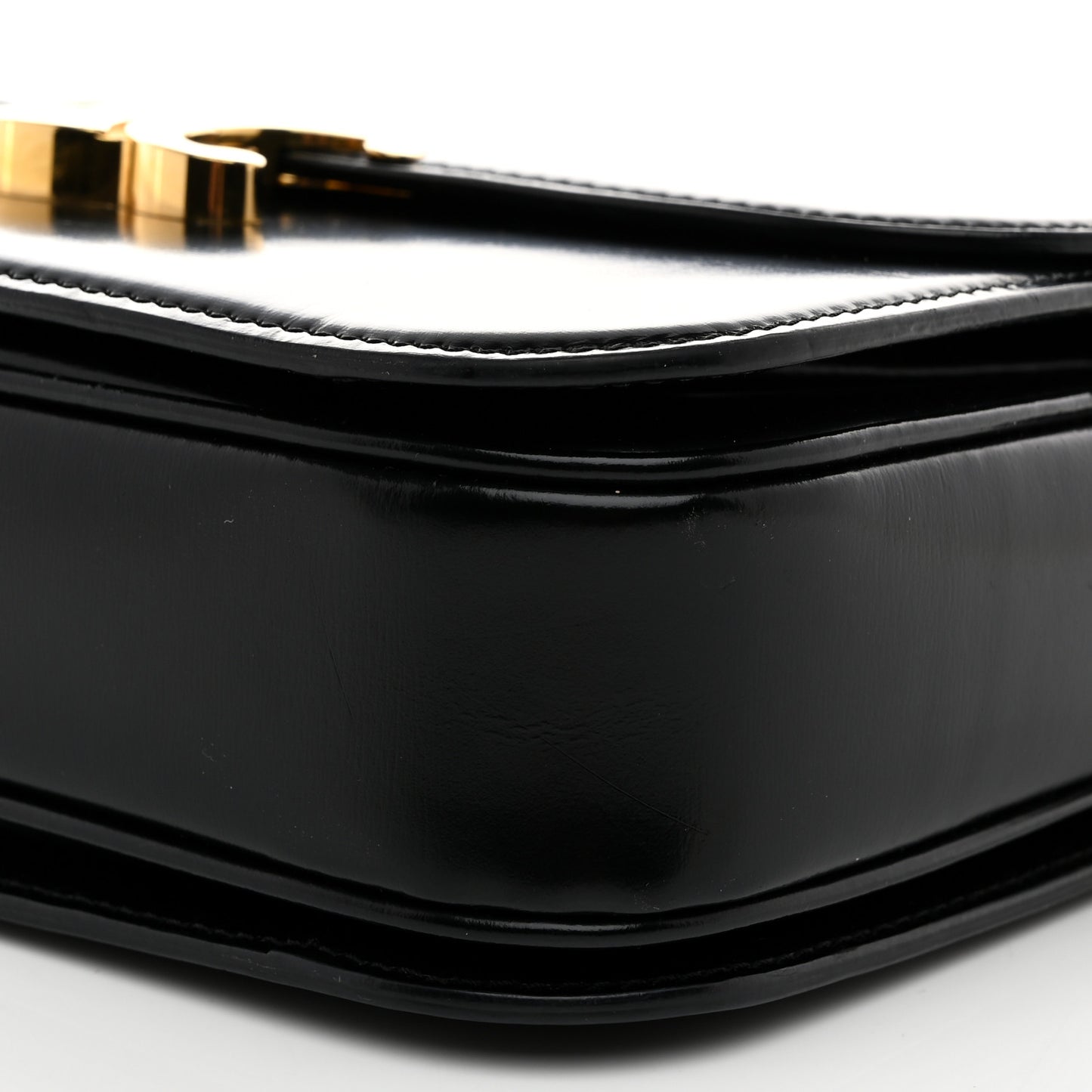 Shiny Calfskin Medium Triomphe Black