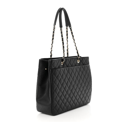 Chanel Caviar Quilted Large Shopping Tote Black 3 of 10