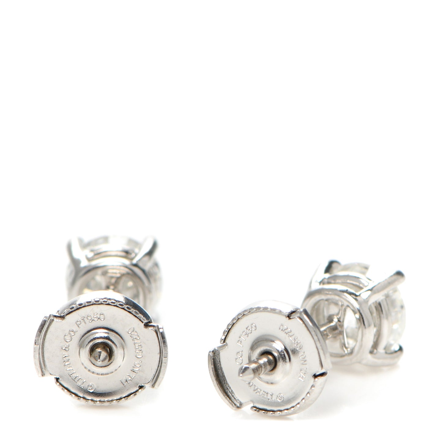 Platinum Diamond 1.80ctw Solitaire Earrings