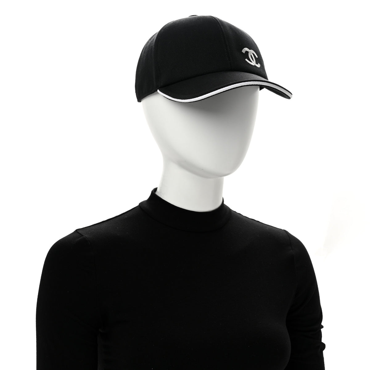 Cotton CC Cap Hat Black White