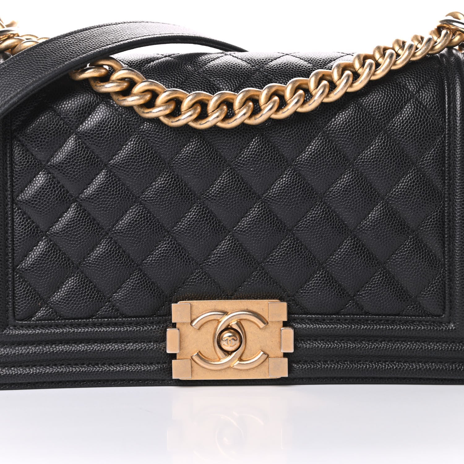Chanel Caviar Quilted Medium Boy Flap Black 8 of 13