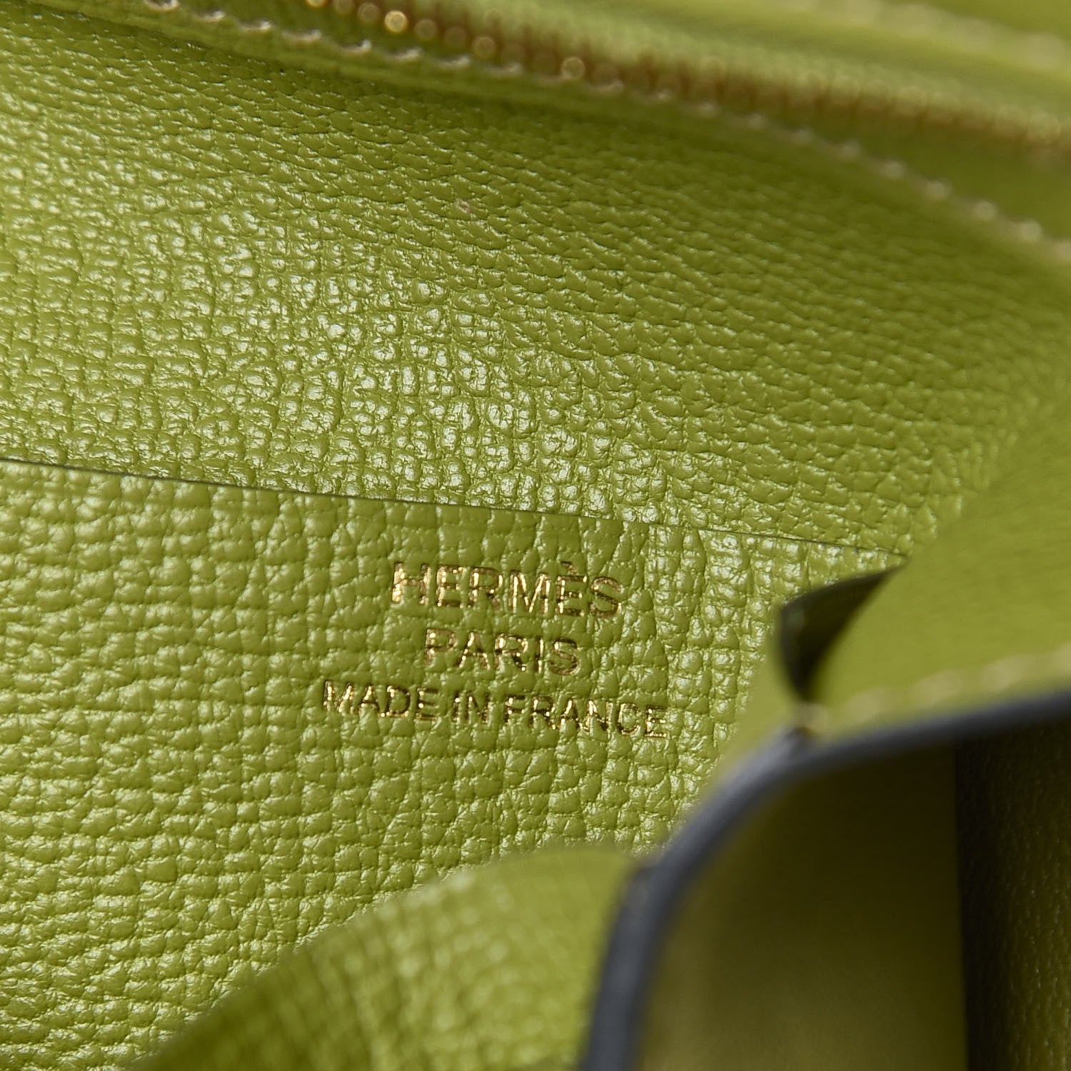 Hermes Ostrich Bearn Compact Wallet Vert Anis 6 of 9
