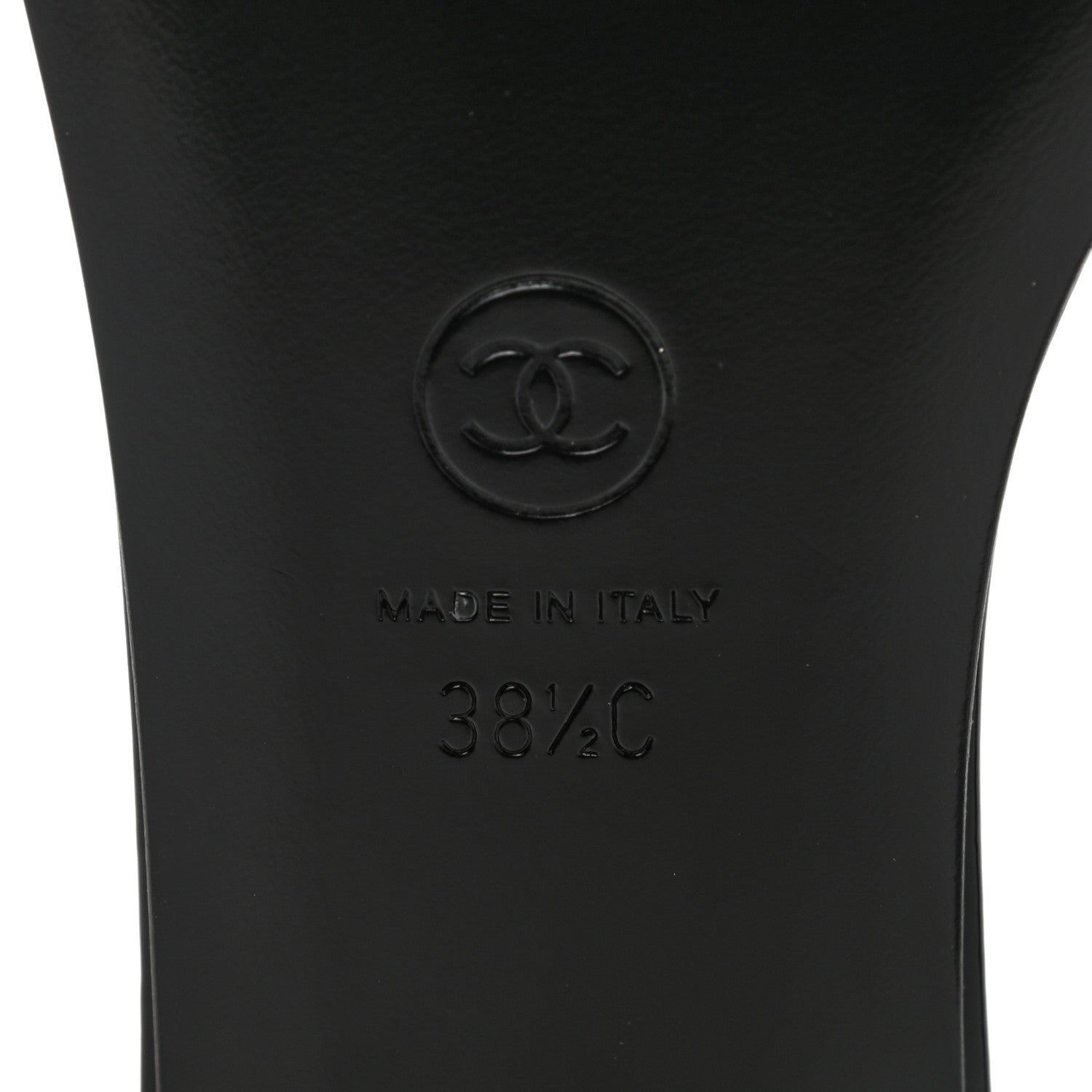Chanel Mesh Patent Calfskin CC Mules 38.5 Black 7 of 7