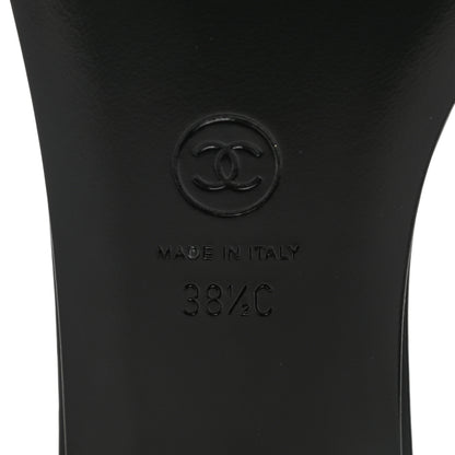 Chanel Mesh Patent Calfskin CC Mules 38.5 Black 7 of 7
