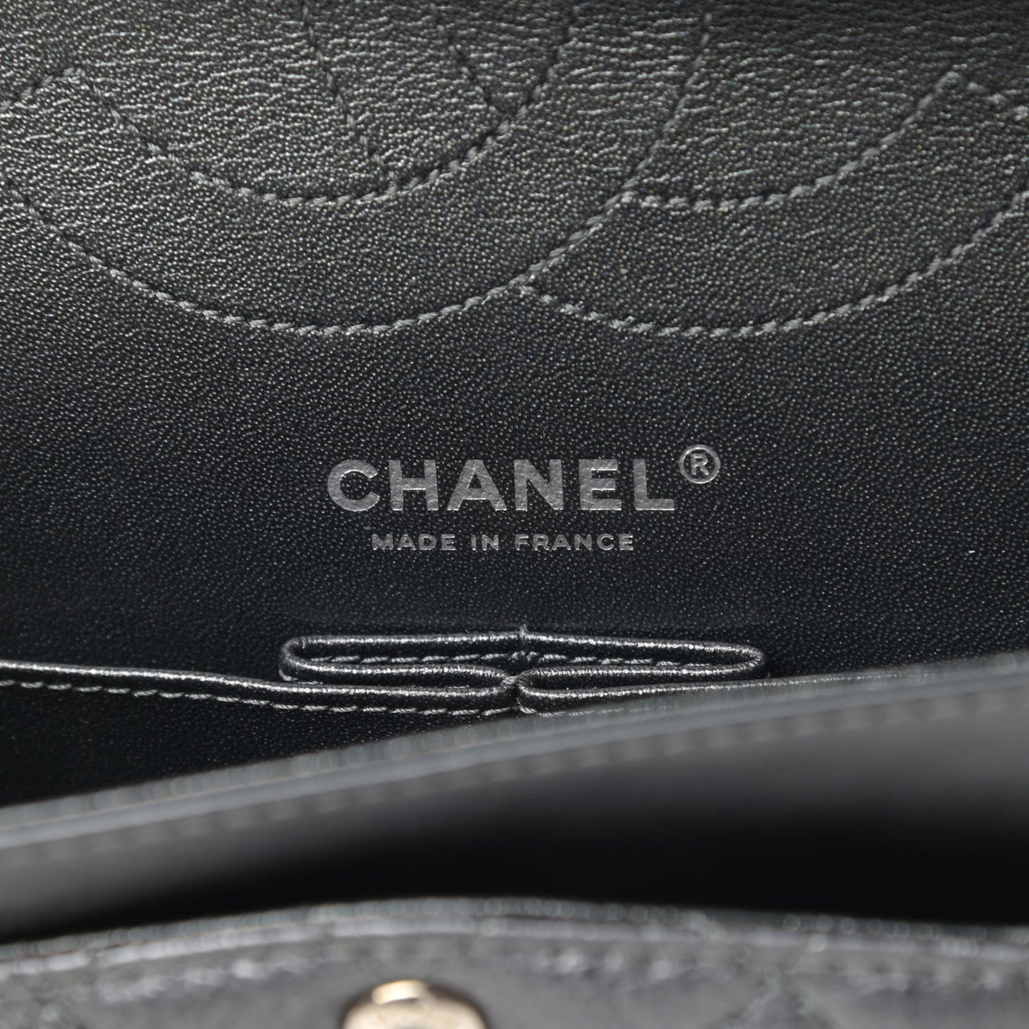 Metallic Aged Calfskin Quilted 2.55 Reissue 225 Flap Charcoal