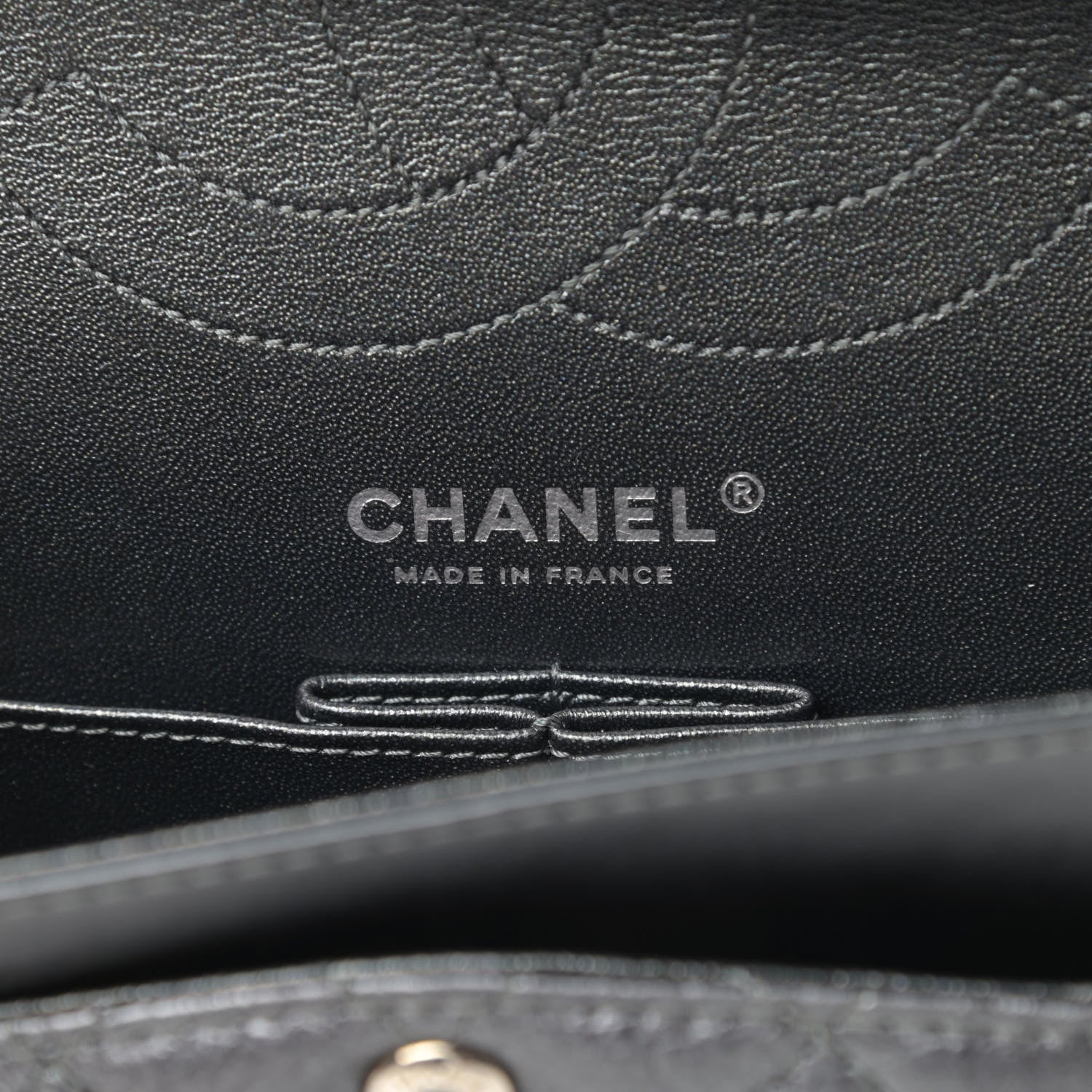 Chanel Metallic Aged Calfskin Quilted 2.55 Reissue 225 Flap Charcoal 6 of 13