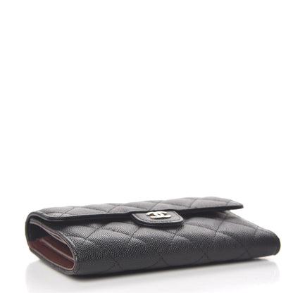 Chanel Caviar Quilted Medium Flap Wallet Black 4 of 9