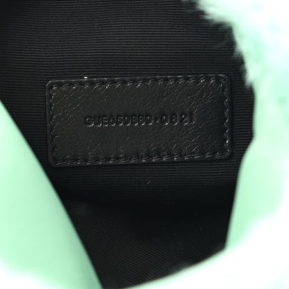 Saint Laurent Shearling Quilted Monogram Loulou Puffer Pouch Clutch Iced Mint Iced Mint 7 of 10