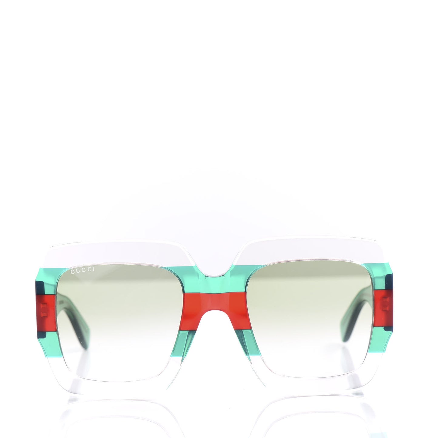 Square Web Frame GG0178S Sunglasses Green Red