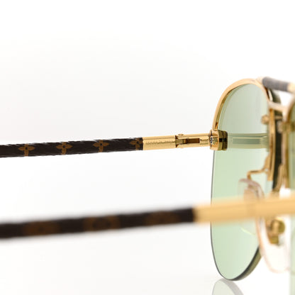 Louis Vuitton Metal Monogram Clockwise Sunglasses Green 5 of 6