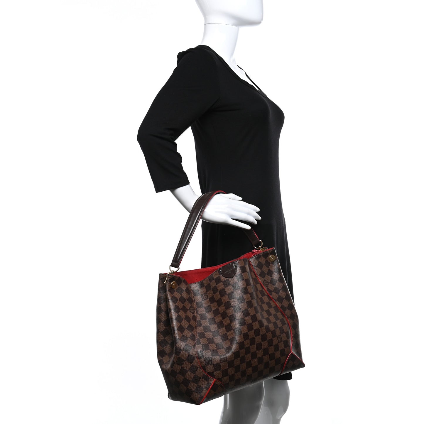 Damier Ebene Caissa Hobo Cherry