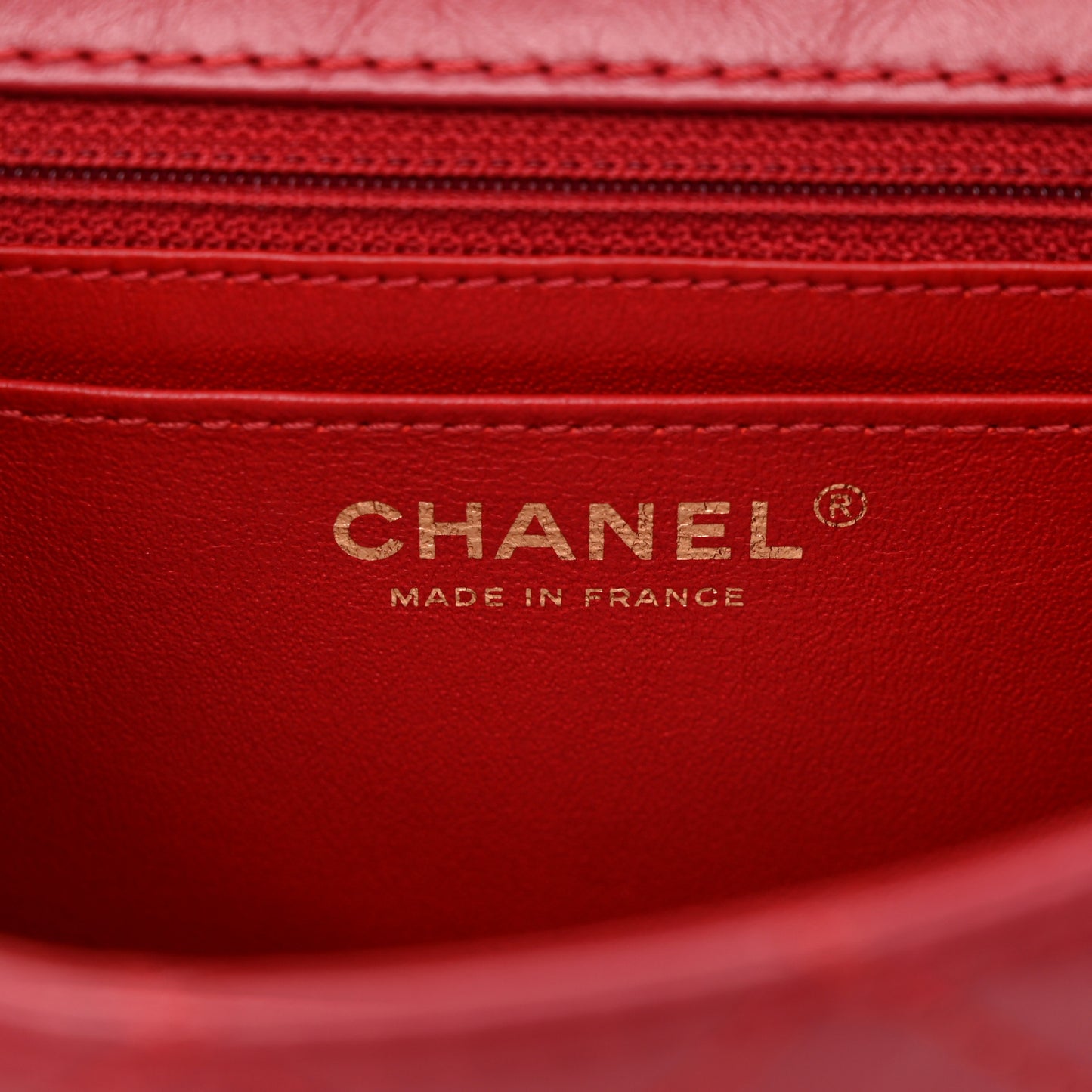 Aged Calfskin Quilted 2.55 Reissue Mini Flap Red