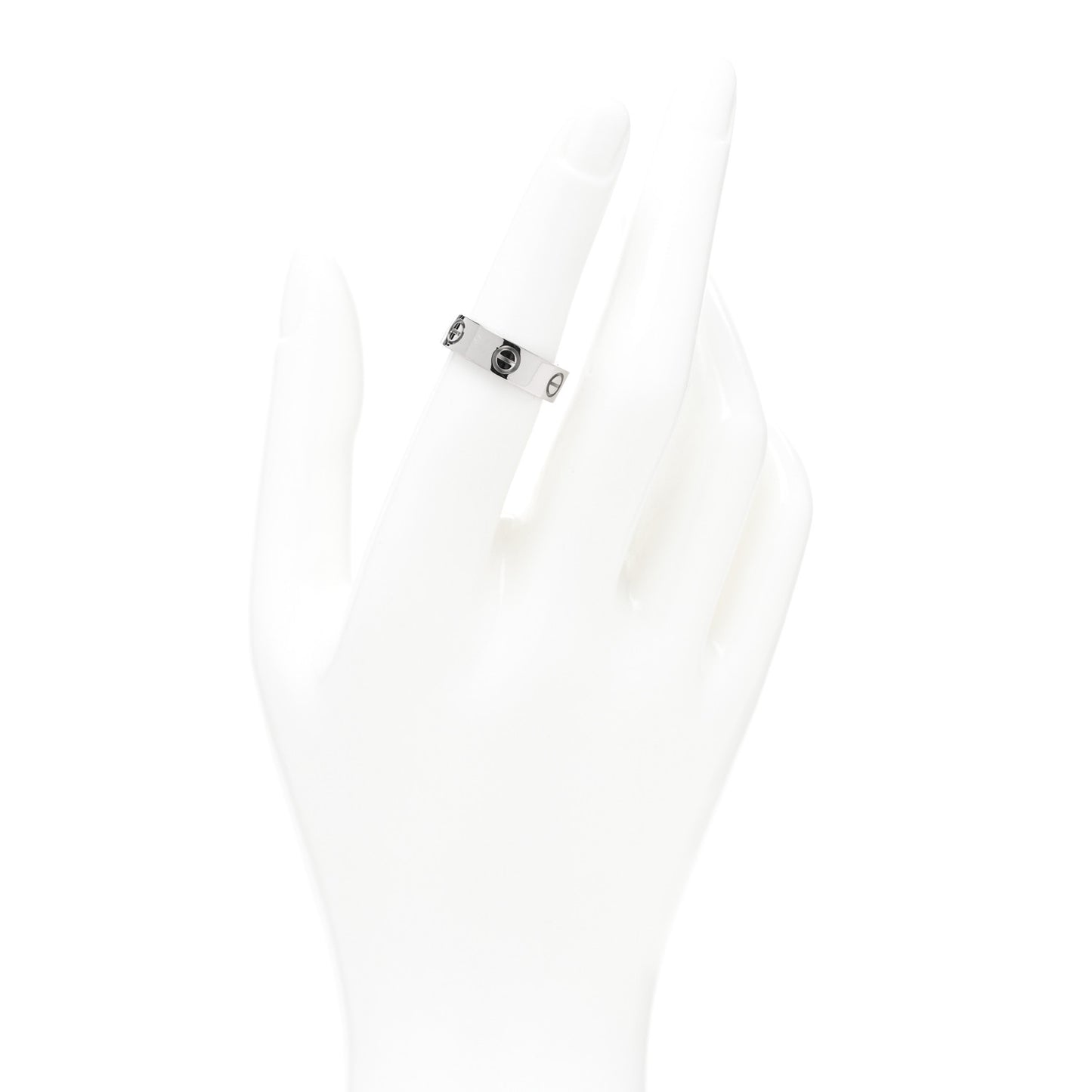 18K White Gold 5.5mm LOVE Ring 52 6
