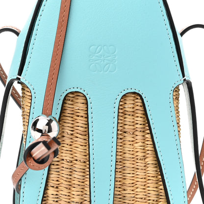 Loewe Calfskin Wicker Paula's Ibiza Octopus Mini Crossbody Natural Blue 6 of 8