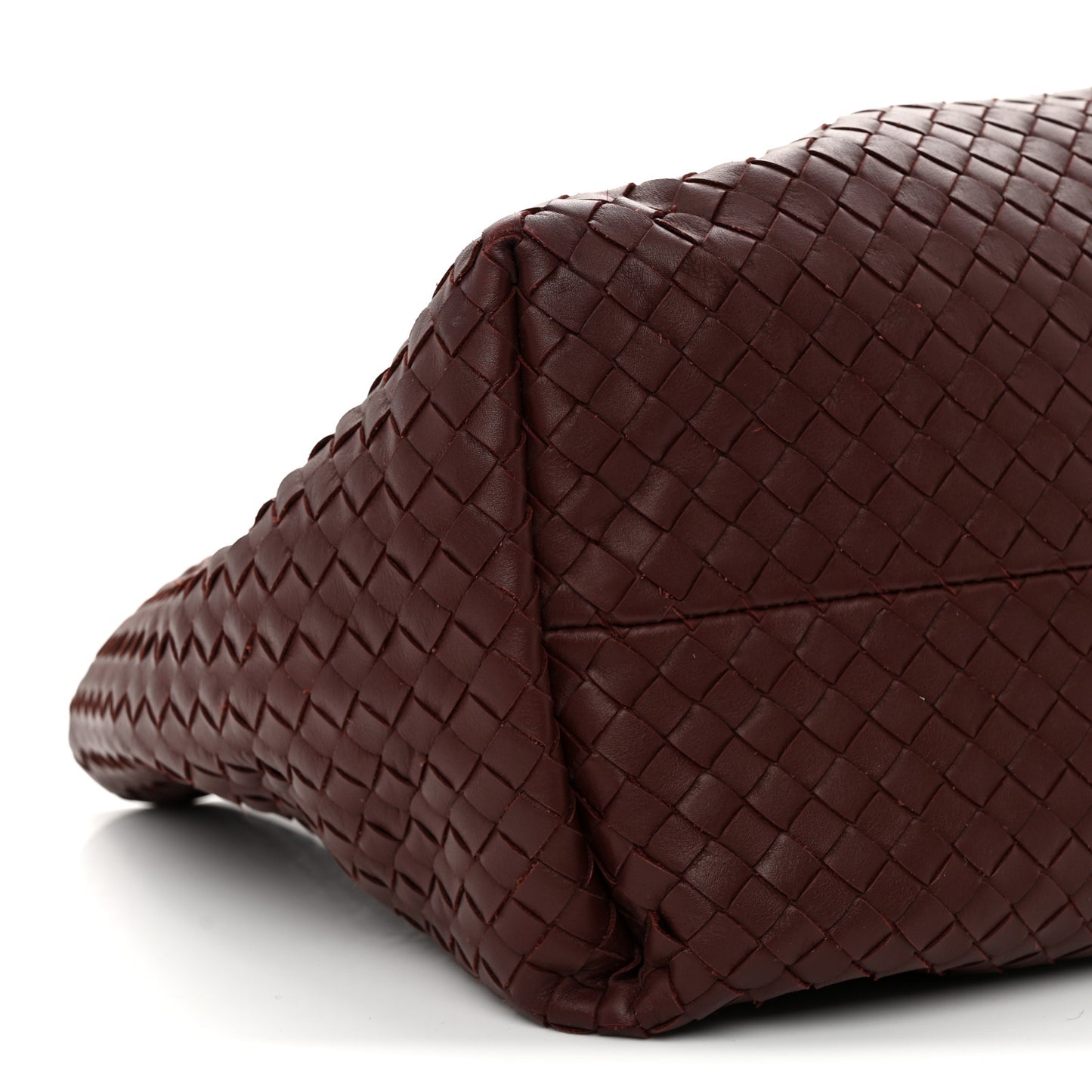 Calfskin Intrecciato Pinacoteca Reversible Tote Madder Brown Lunar