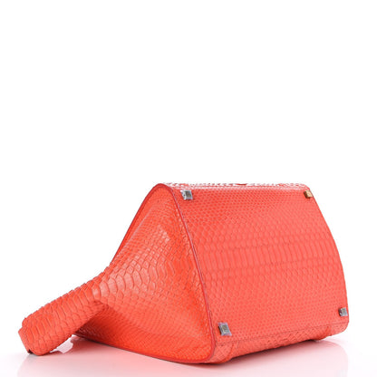 Celine Python Medium Phantom Luggage Fluo Orange 4 of 7