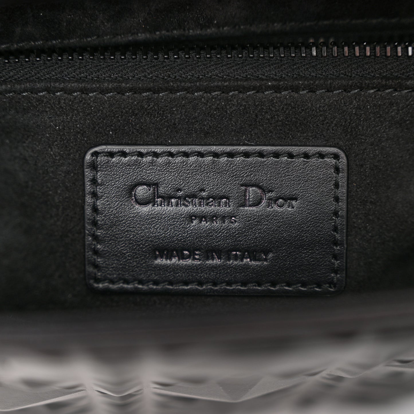 Calfskin Cannage Diamond Small My ABCDior Lady Dior Black