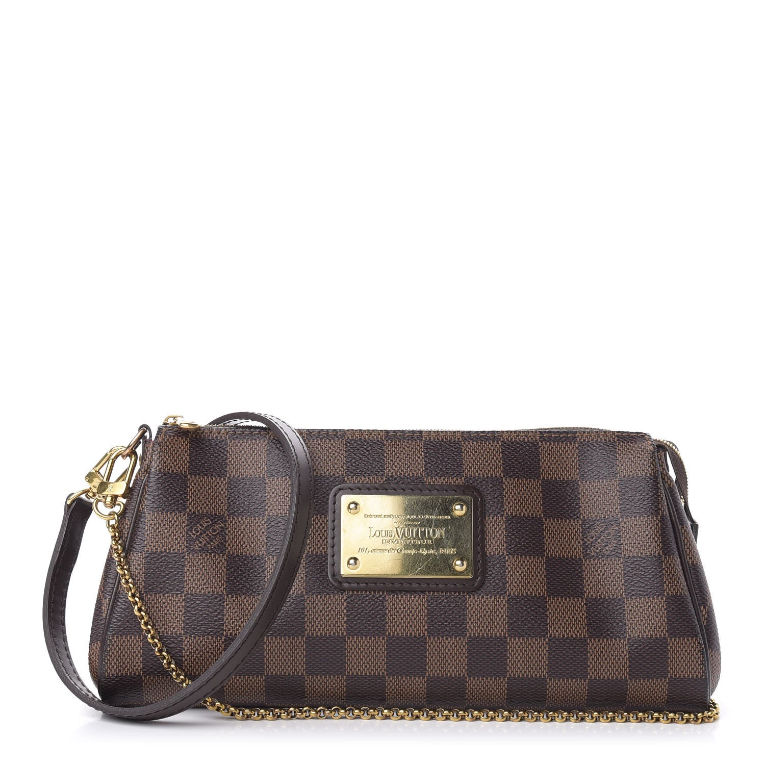 Louis Vuitton Damier Ebene Eva Clutch 1 of 10