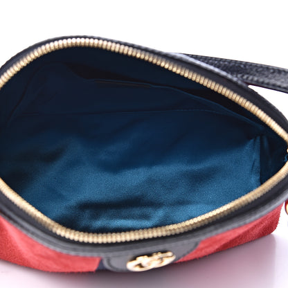 Gucci Suede Patent Web GG Small Ophidia Dome Shoulder Bag Hibiscus Red 4 of 10