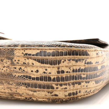 Fendi Iridescent Lizard Baguette Natural Multicolor 9 of 9