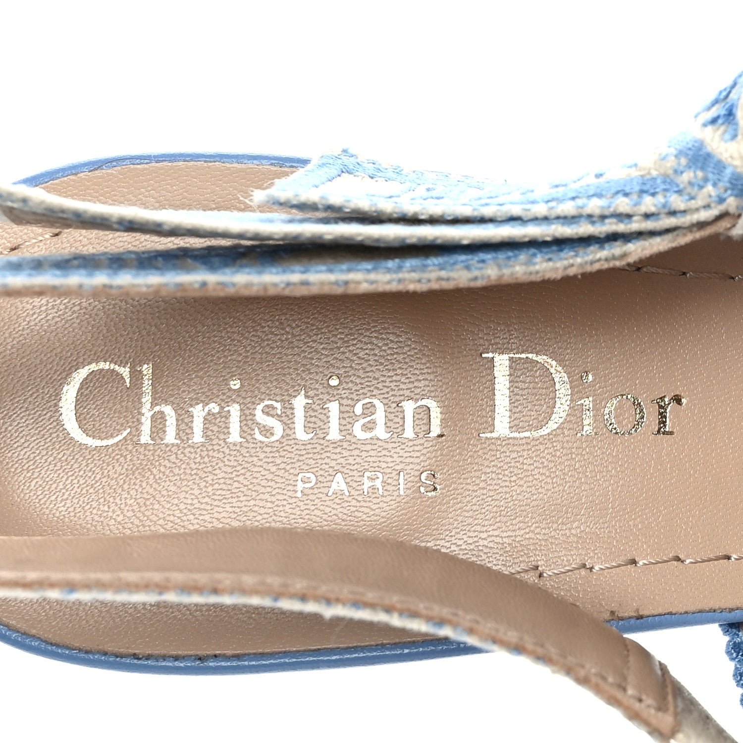 Christian Dior Micro PDP Cotton Houndstooth J'Adior Slingback 65mm Pumps 37 Cornflower 8 of 8