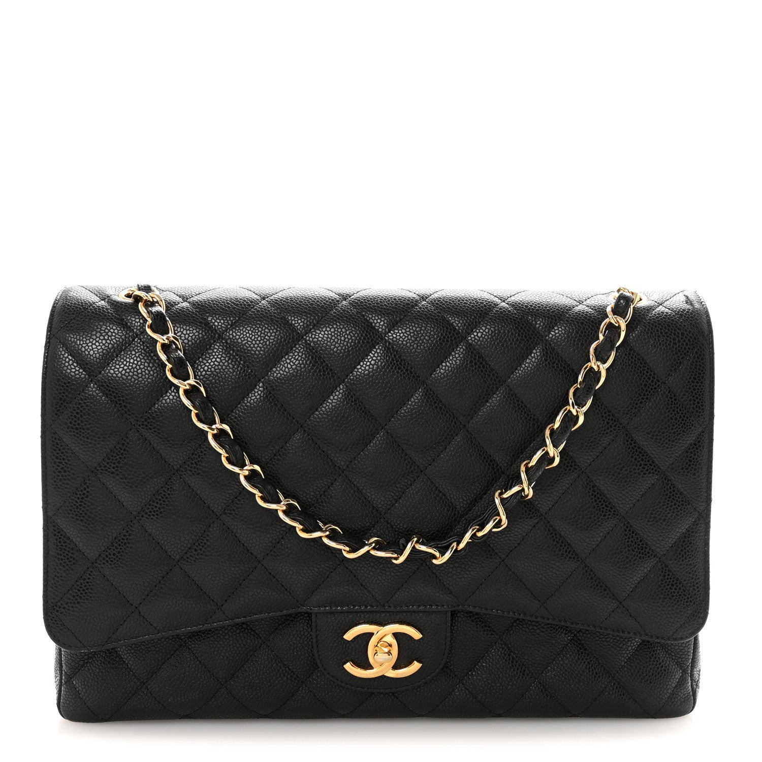Chanel Caviar Quilted Maxi Double Flap Black 1 of 10