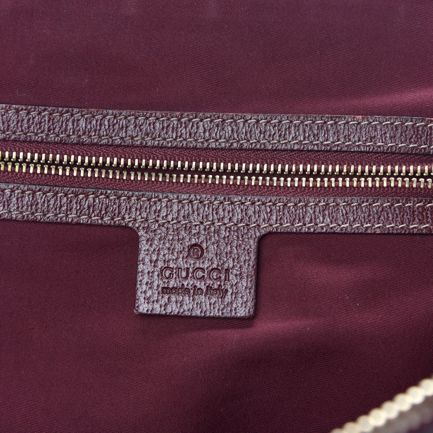 Gucci FF Monogram Medium Horsebit Nail Dome Bag Burgundy 8 of 11