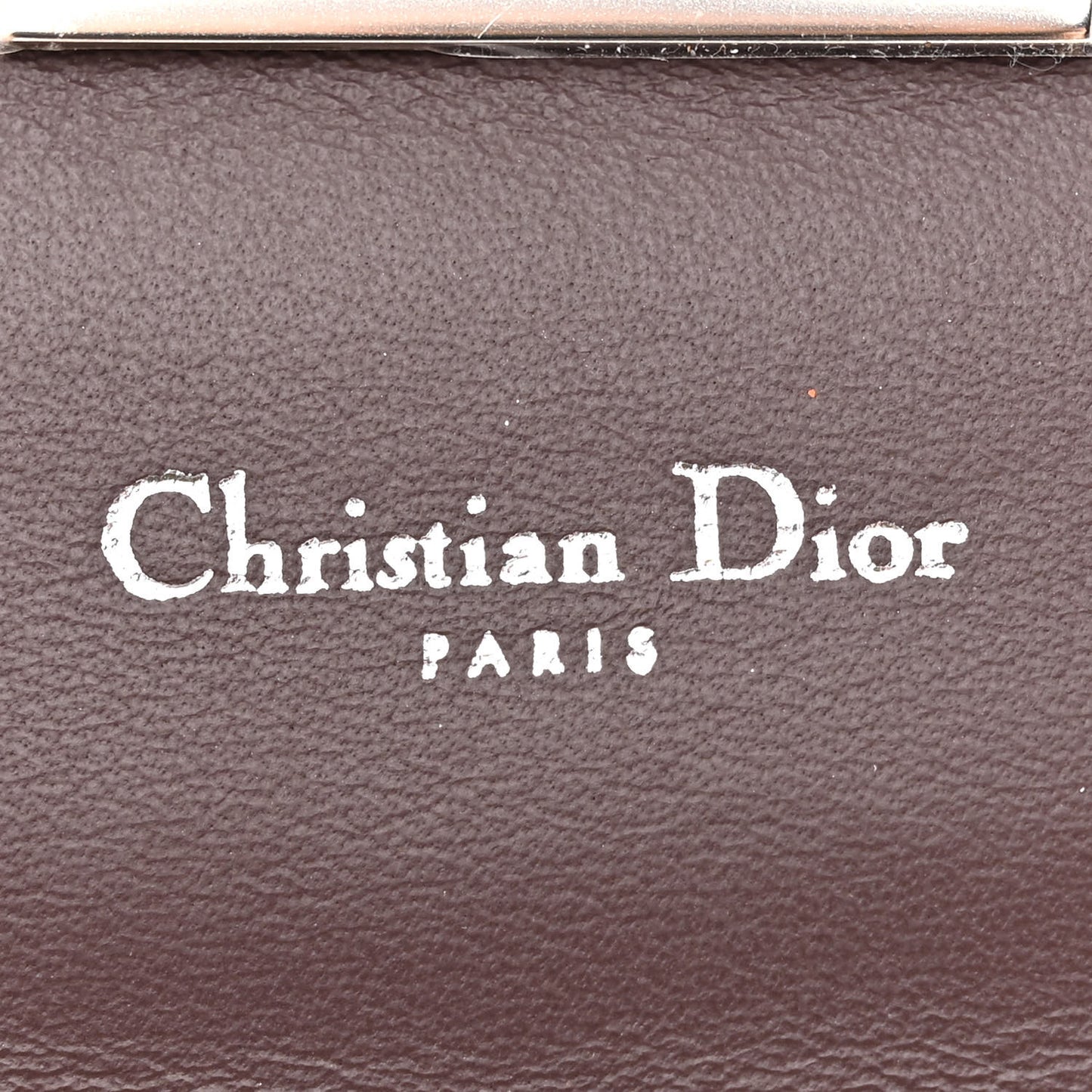 Metallic Box Patent Calfskin Miss Dior Promenade Pouch Red