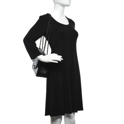 Chanel Lambskin Chevron Quilted Jumbo Double Flap So Black 2 of 13