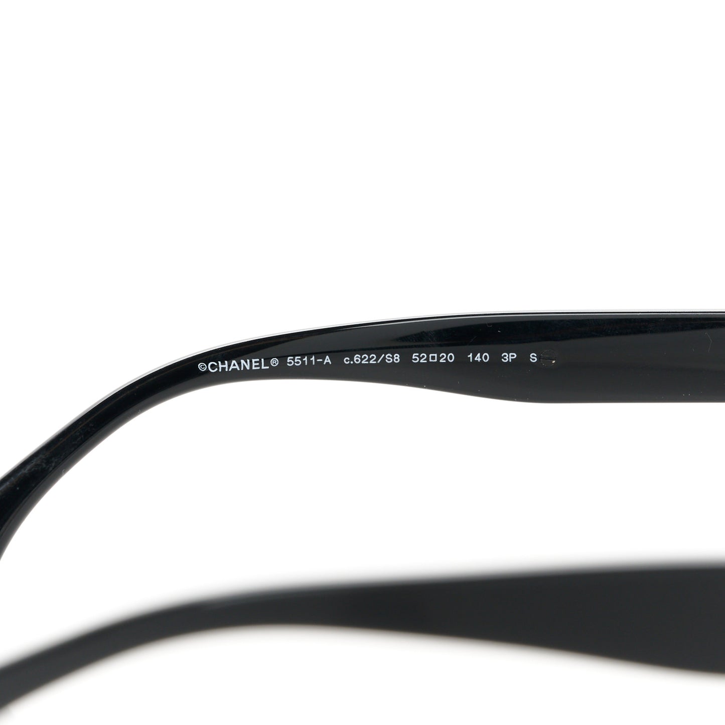 Calfskin Chain Sunglasses 5511-A Black