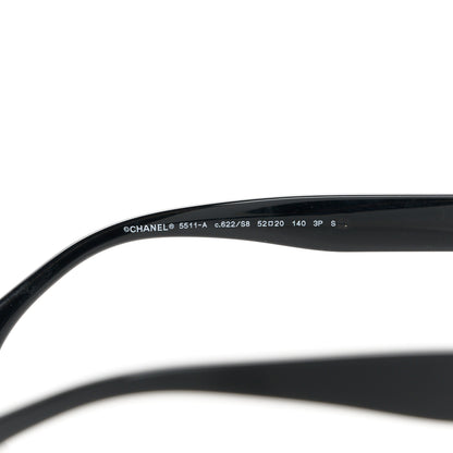 Chanel Calfskin Chain Sunglasses 5511-A Black 5 of 8