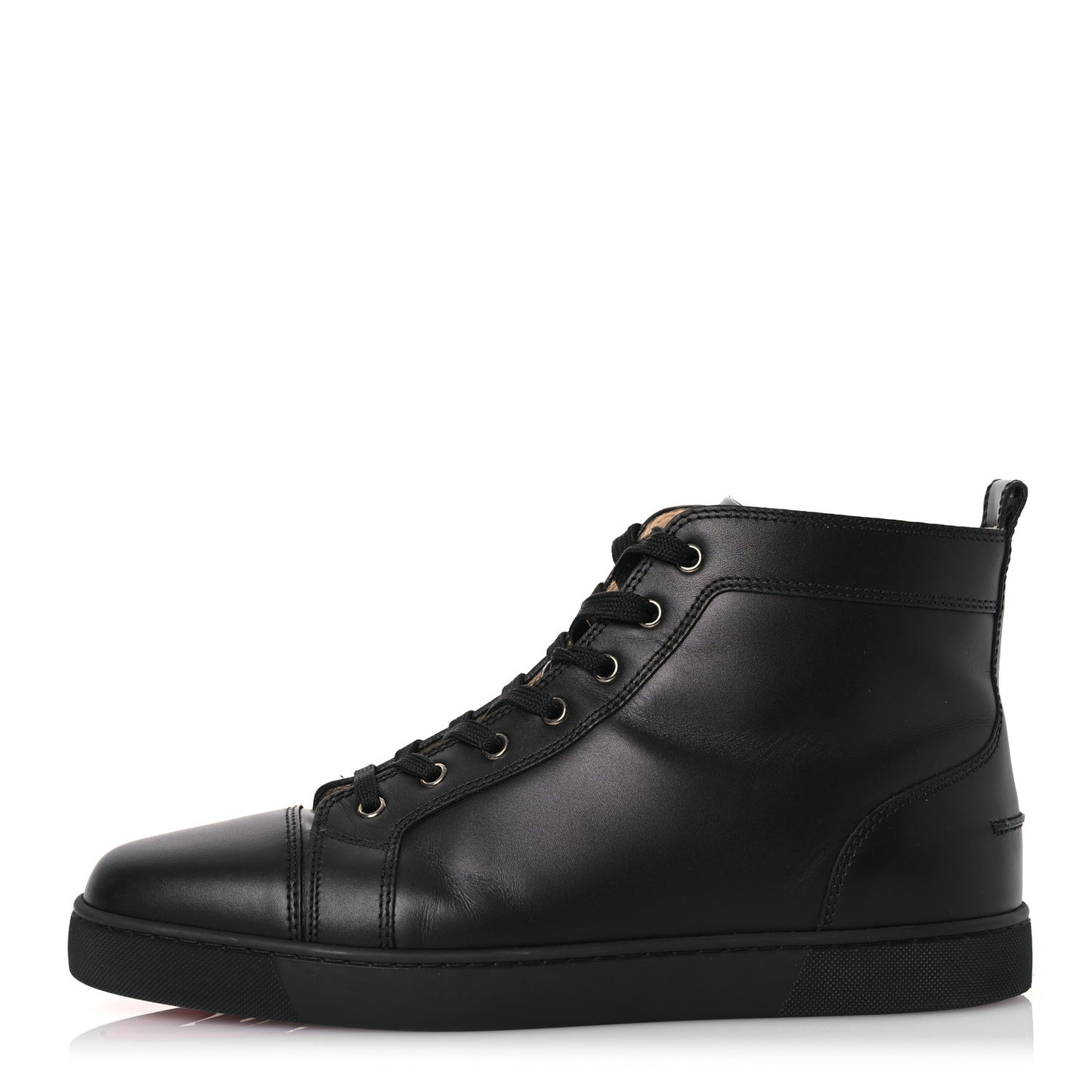 Calfskin Mens Louis High Top Sneakers 46 Black