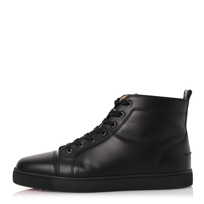 Christian Louboutin Calfskin Mens Louis High Top Sneakers 46 Black 1 of 14
